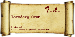 Tarnóczy Áron névjegykártya